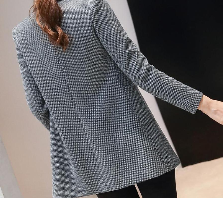 

2020 Women in spring and autumn with New style fashion Long sleeve Western-style clothes coat, Gray