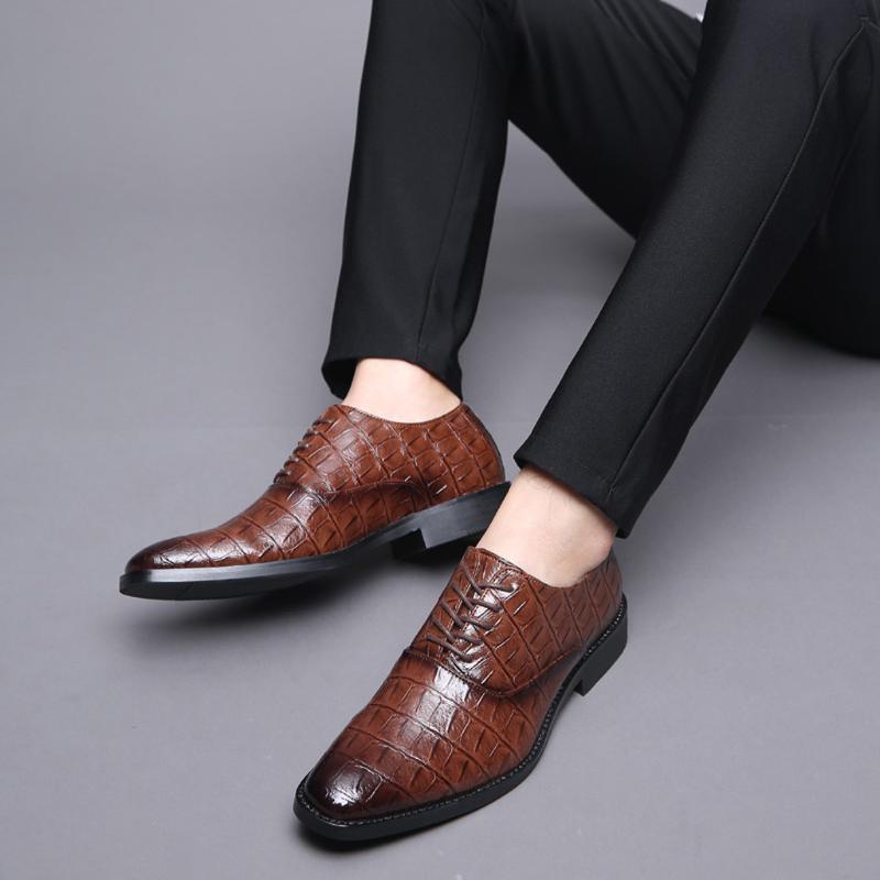 

New Fashion Men Casual Shoes Classic Quality Pu Leather Flats Male Formal Oxford Dress Shoe Luxury Zapatos Hombre Plus Size 2020, Bw