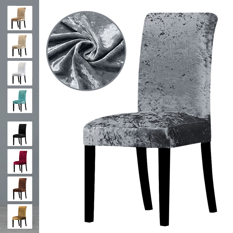 

9 Color Velvet fabric Chair Cover Universal Size Stretch Slipcovers Elastic Seat Chair Covers Restaurant Banquet Hotel Home