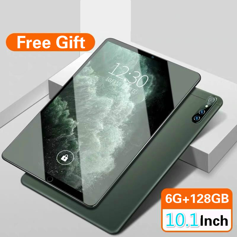 

2021 New 10 Inch Online Learning Tablet Android 9.0 10 core 6GB+128GB 1280X800 IPS Dual SIM Card WIFI GPS Tablet 4G Mobile Phone, Black