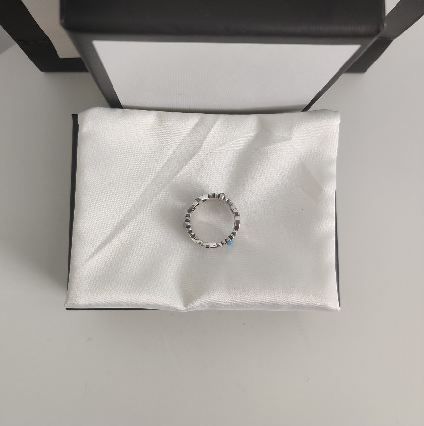

High Quality Silver Plate Ring Neutral Flower Ben Pattern Gem Pearl Mother-of-pearl Ring Fashion New Trend Ring Fashion Jewelry