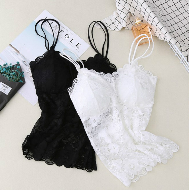 

Women Sexy Lace Underwear Fashion Sling Camisole Vest Womens Fashion Breathable Beautiful Bakc Tube Tops 2020 Sexy Underwear, White