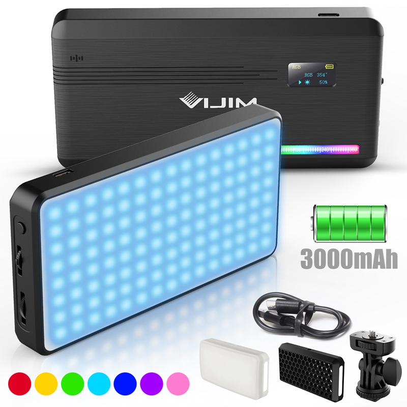 

VIJIM VL196 RGB LED Video Light 2500K 9000K Dimmable Fill Light DSLR Smartphone Vlog Lamp Photography Lighting Kit Ulanzi