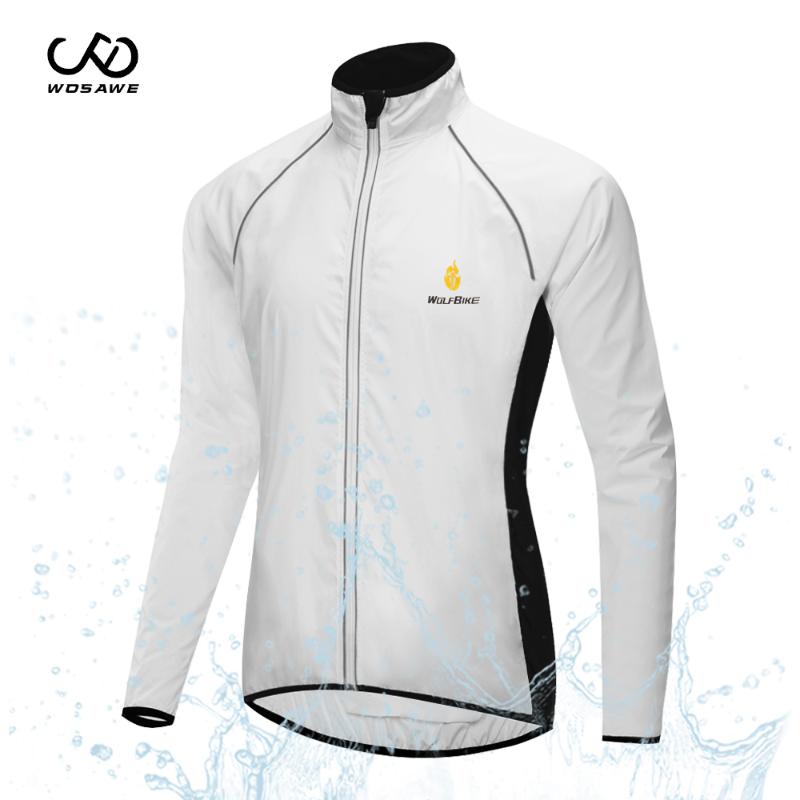 

WOSAWE Windproof Cycling Jackets Men Women Riding Waterproof Cycle Clothing Bike Long Sleeve Jerseys Wind Coat Splashproof, Black