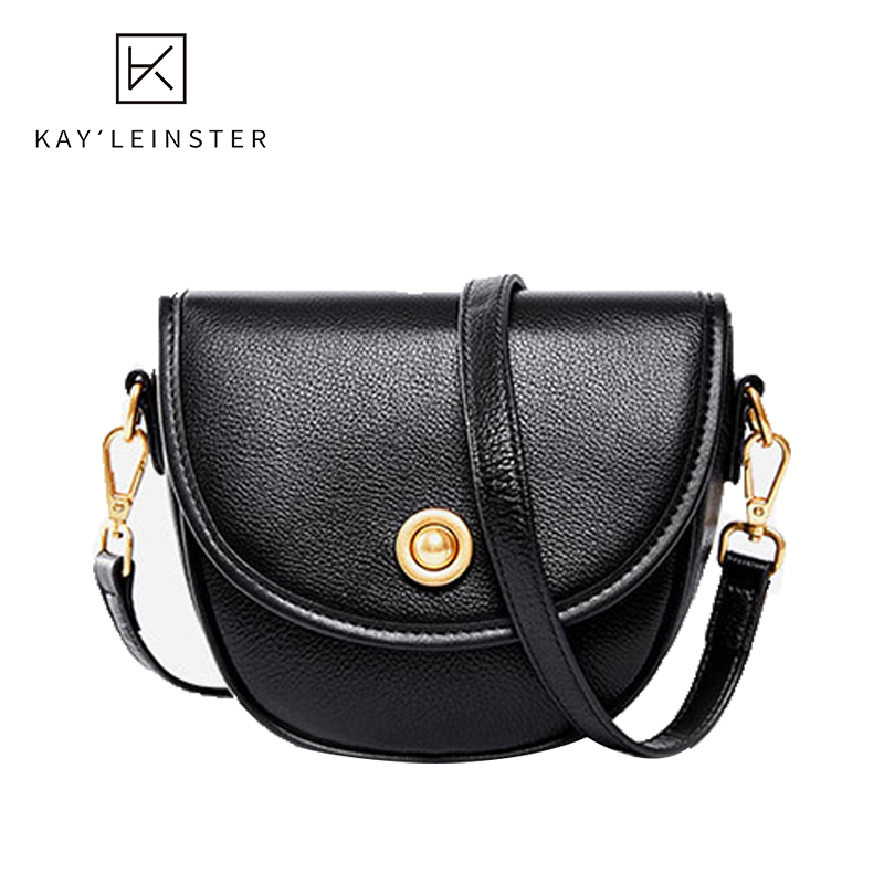 

2020 New Genuine Leather Retro Semicircle Femalel Summer Fashion Shoulder Bags Women Small Shell Cross Body Bag Solid, Black