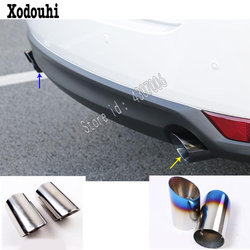 

For CX-5 CX5 2nd Gen 2020 2020 Car Muffler End Black Pipe Dedicate Stainless Steel Exhaust Tip Tail Outlet 2pcs