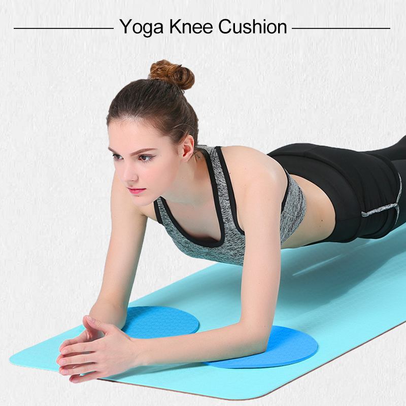 

1 Pair PU Elbow Knee Pad Yoga Mats Round Foam Sport Exercise Push-up Fitness Protection Mats Abdominal Trainers Core Slider, Blue