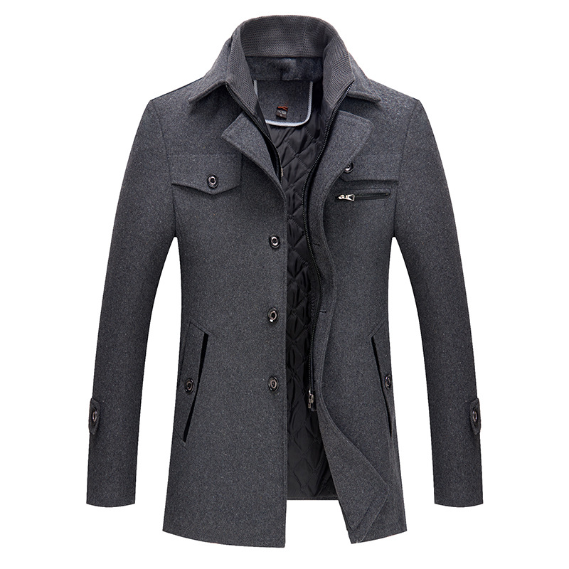 

2020 New Casual Multi Colors Mens Wool Coats And Jackets, Black