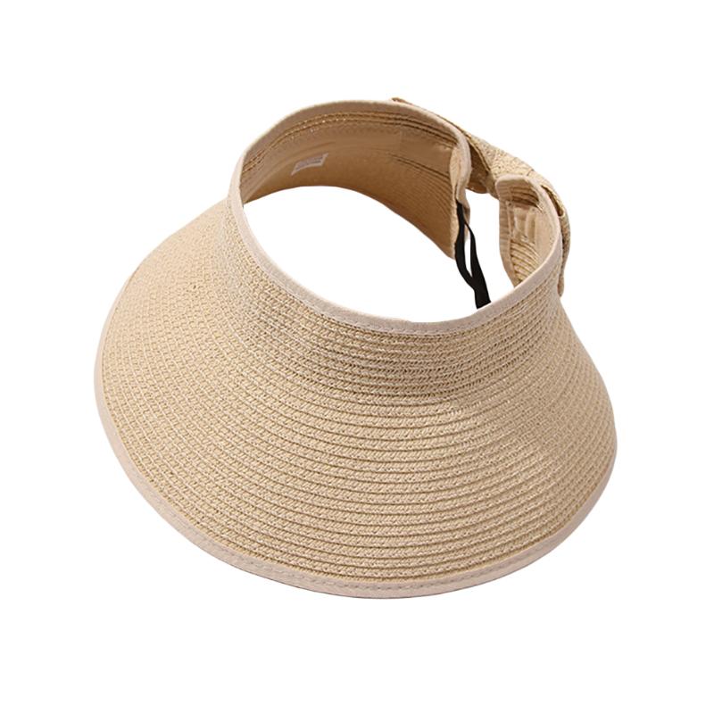 

Women Sun Straw Hat Wide Brim Straw Hat Summer Beach Adjustable Wide visor female sun shade with Cute Bowtie #40, Black