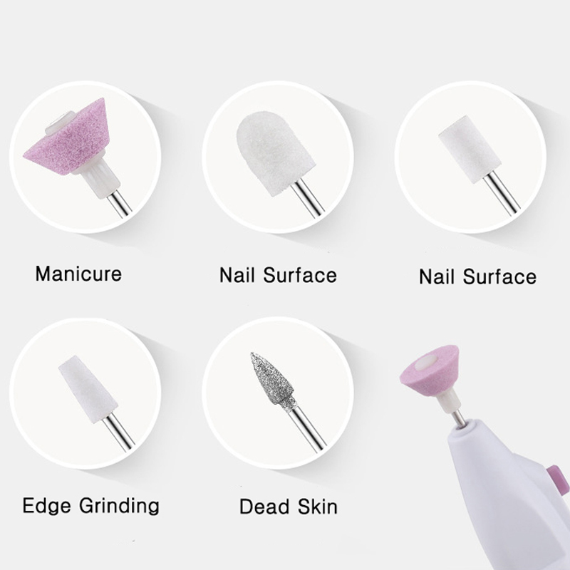 

5 In 1 Electric Nail Drill Machine Mini Nail Polisher Portable Remover Kit Pencil Manicure Tool Hand Foot File Grinding Pedicure