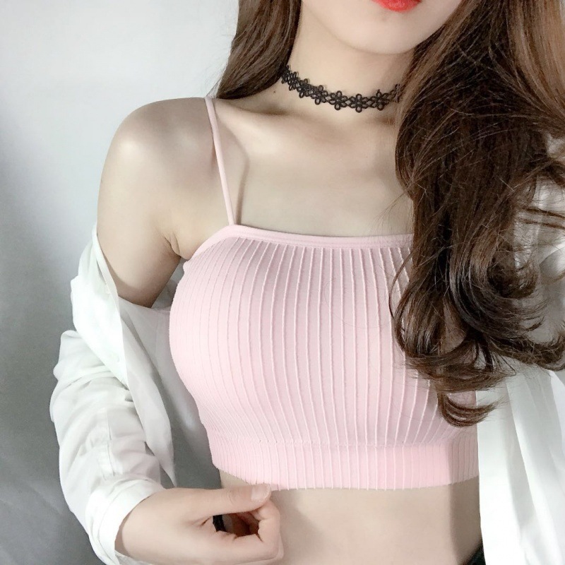 

Women Short Solid Color Crop Top Slim Cropped Camisole for Summer BMF88, White