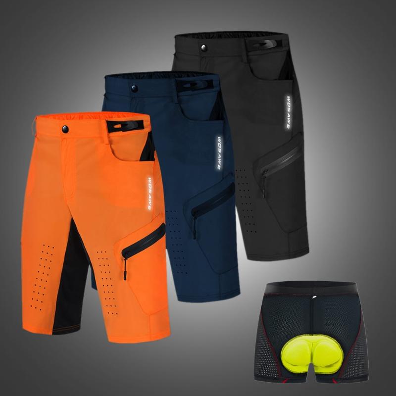 

WOSAWE Men's Bike Shorts Loose Fit Outdoor Sports Downhill Mountain Bicycle Short Pants Water Resistant Cycling Clothing