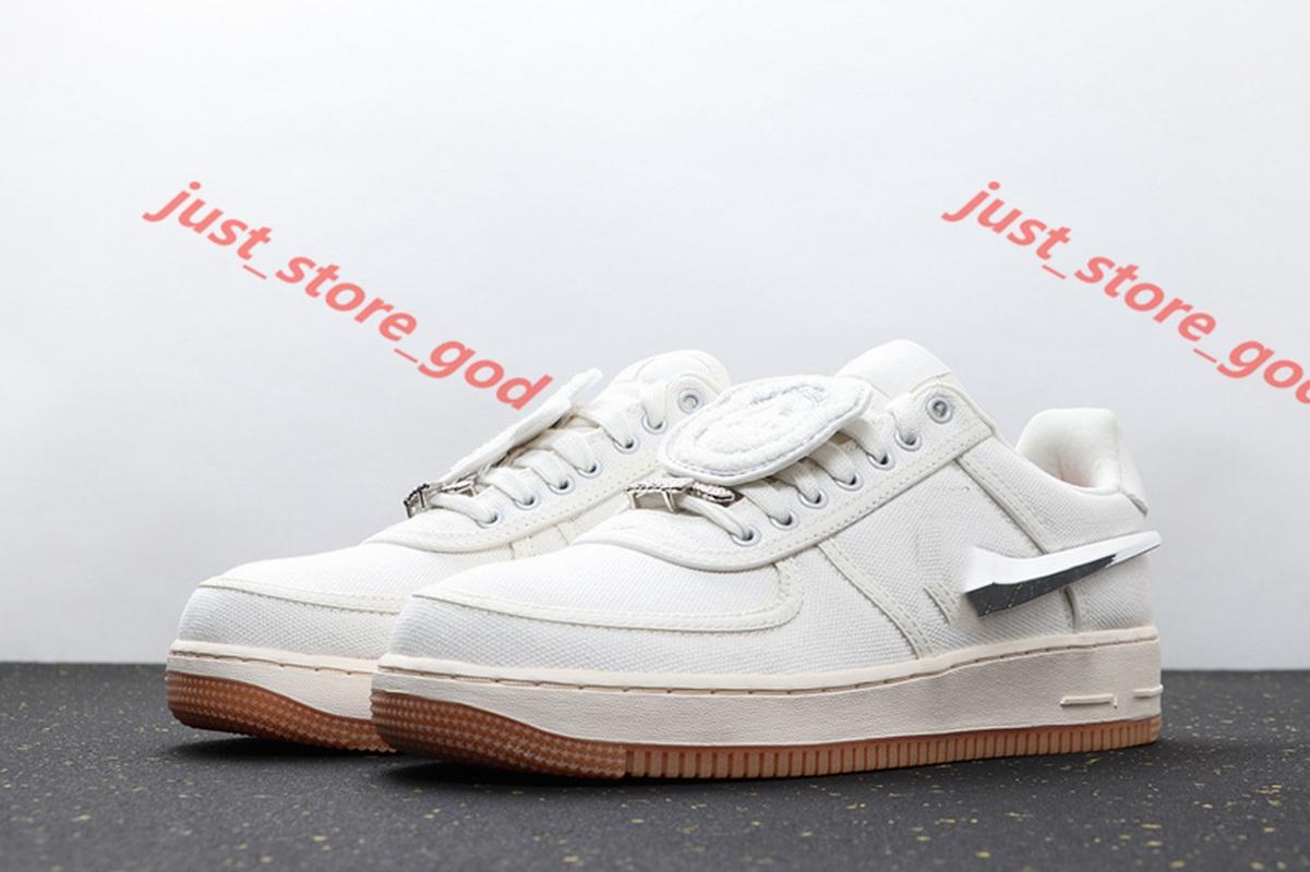 

Travis Scott 1s Sail 3 Air One 3M Men Design Shoes Forces White Sneakers Trainers 1 Dunk Canvas Sports Skate shoes Size 36-45, #1