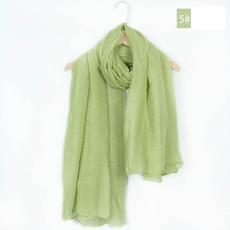 

Spring Autumn Winter New Solid Color Cotton Linen Warm Scarf Women Soft Comfortable Breathable Shawl All-match Silk Scarf B90