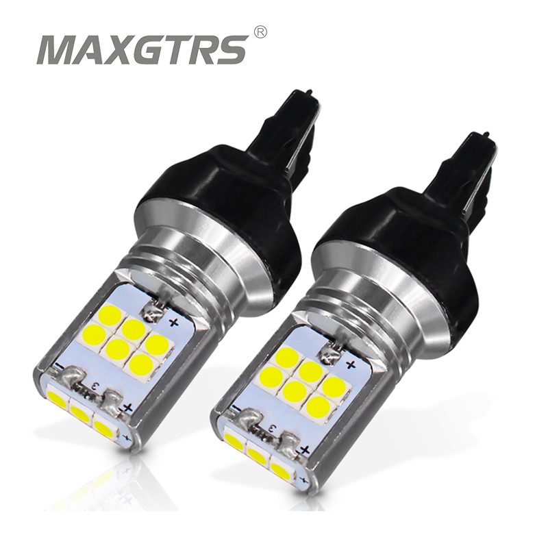 

2x T20 7440 W21W Car Tail Led Light 3030 Chip Auto Brake Reverse Lamp Turn Signal Rear Parking Bulbs DRL Strobe Flash Hyper, As pic