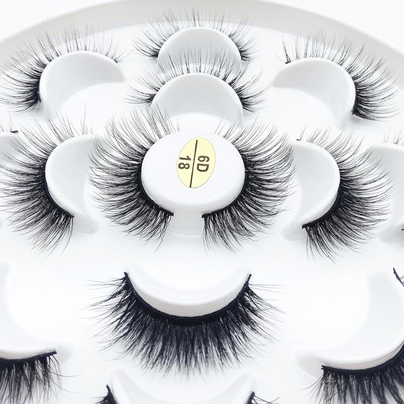

7 Pairs 3D Mink False Eyelashes Natural Long Fake Lashes Extension Mink Lashes Popular Eyelash for Make up Beauty Tools