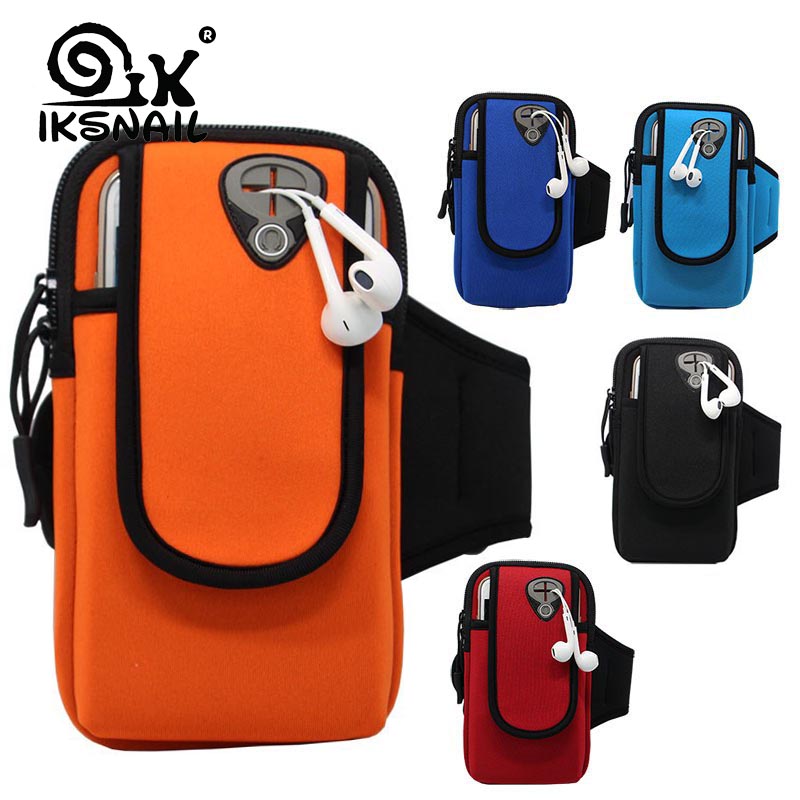 

IKSNAIL Sports Running Armband Bag Case Cover Running Armband Waterproof Sport Mobile Phone Holder Outdoor Sport Phone Arm pou, Orange