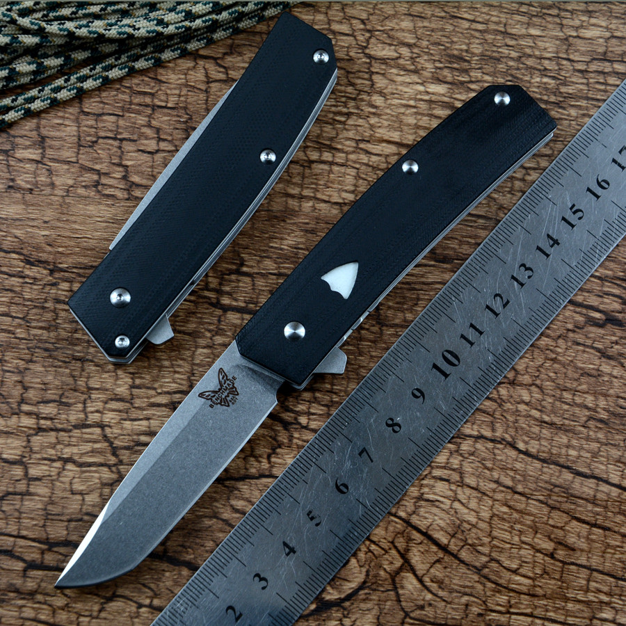 

BM 601 gift folding knife J.Oeser 440C Blade G10 handle ball bearing flipper Pocket Survival camping rescue outdoor gear EDC Tool