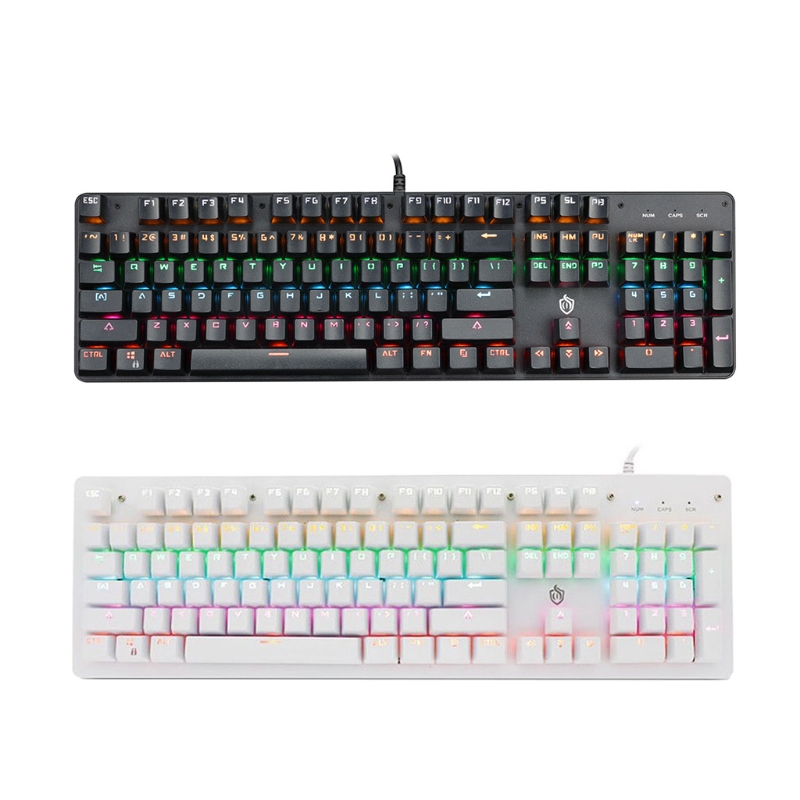 

USB Wired Gaming Keyboard 104 Key Colorful LED Backlit Mechanical Keyboad Computer Laptop Luminous Keypad for Office