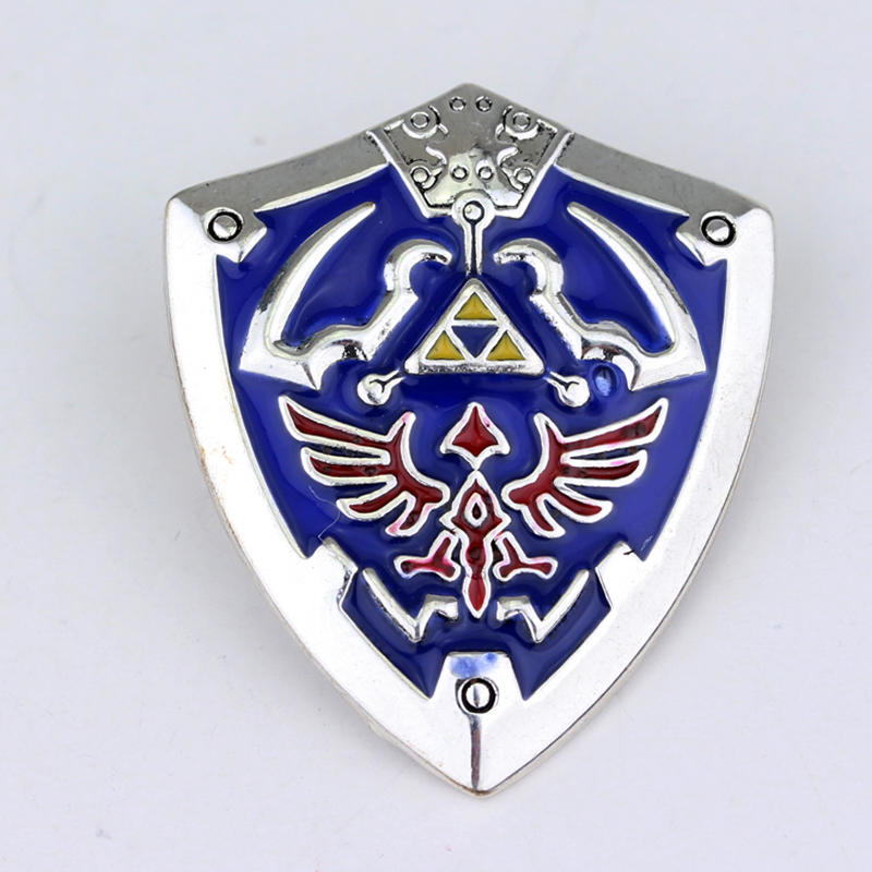 

M2 Hot The Legend of Zelda Hylian Shield Brooch Enamel Metal Broches Jewelry Best Gift Dropshipping