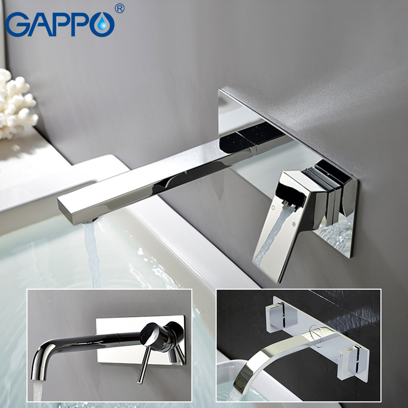 

GAPPO Basin Faucets wall mounted chrome bathroom basin mixer taps sink faucets waterfall faucet torneira
