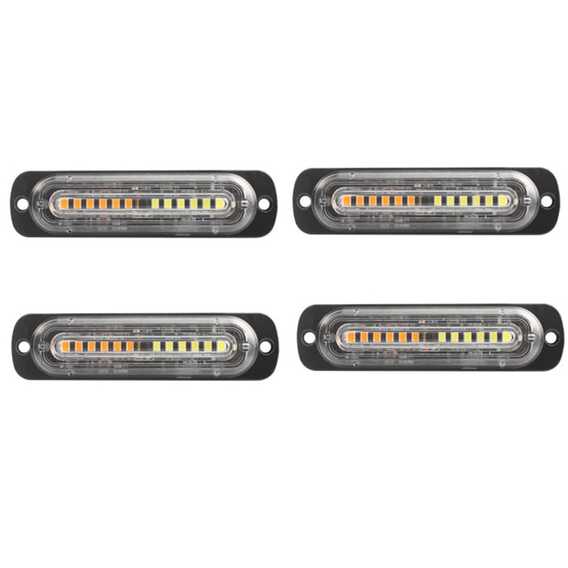 

4PCS Light Strobe Warning Light , 12 LED Mini Strobe Bar Compatible with 12V-24V Vehicle, Tow Truck Van