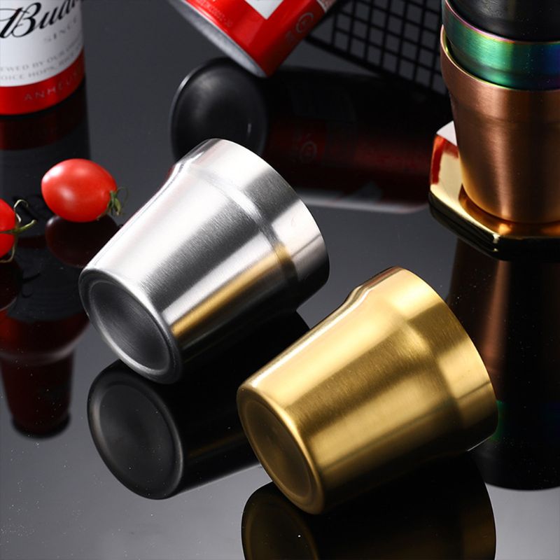 

340 Stainless Steel Coffee Mug Double Wall Beer Wine Water Cup for Home Bar Drinkware Travel, Silver