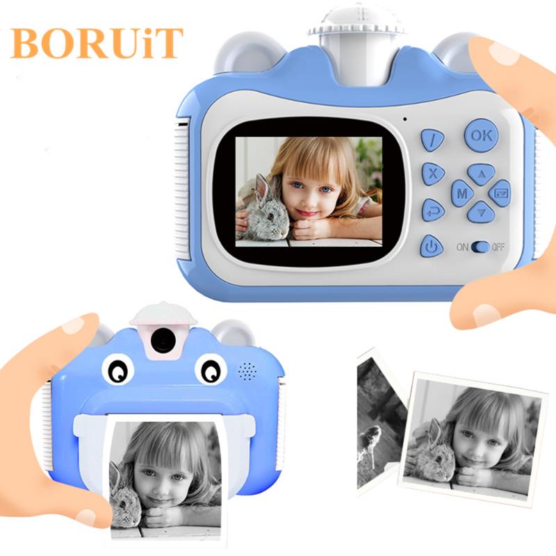 

Children Camera Instant Print Camera For Kids 1080P HD With Thermal Photo Paper Toys For Birthday Gifts