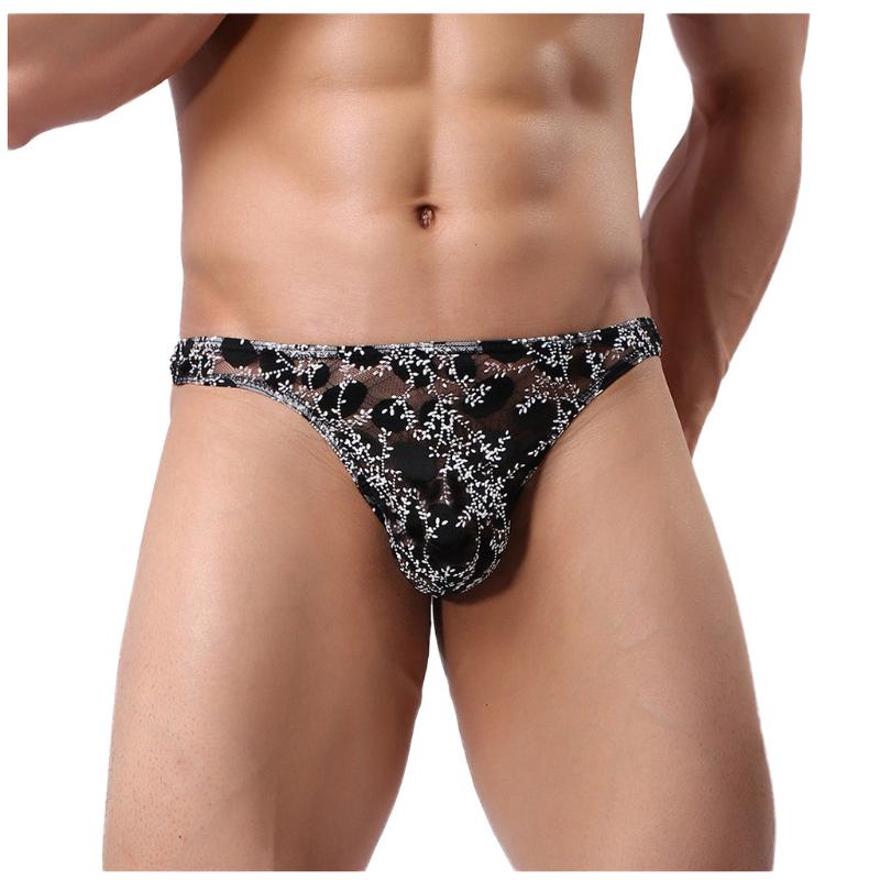 

Bikini Briefs Underwear Panties Sexy Underwear Men Sissy Panties For Men Lingerie Soft Breathable Sheer Mesh See-through, Black