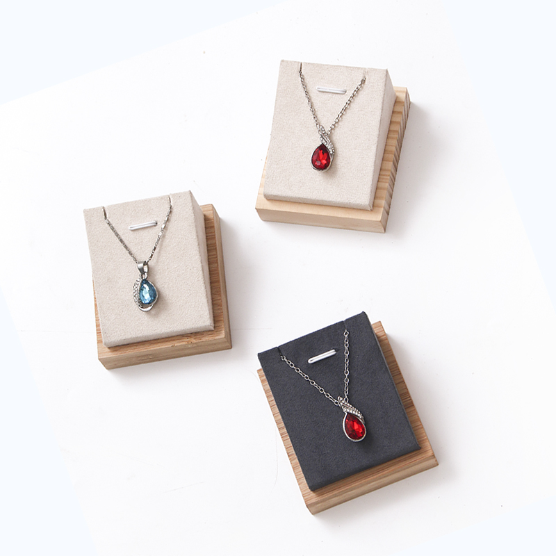 

Fashion Bamboo Wooden Necklace Jewelry Display Tray Showing Plate Jewelry Organizer Containers Necklace Hanging Tray