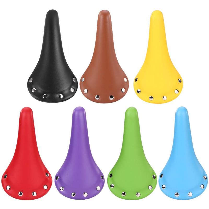 

Retro Vintage Leather Bicycle Saddle Seat Custion Road Bike MTB Sport Saddle Black Brown Bicycle Cycling Bike Seat