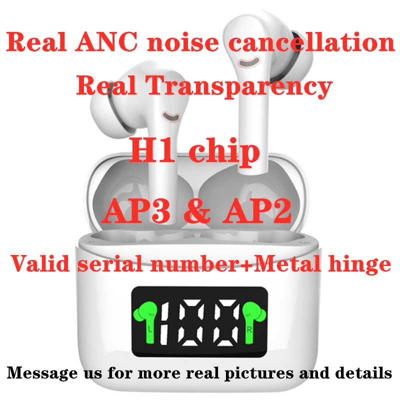 

Newest Gen 3 real ANC noise cancellation Transparency mode Metal hinge Gps Rename tws bluetooth earphone Valid SN optical sensor