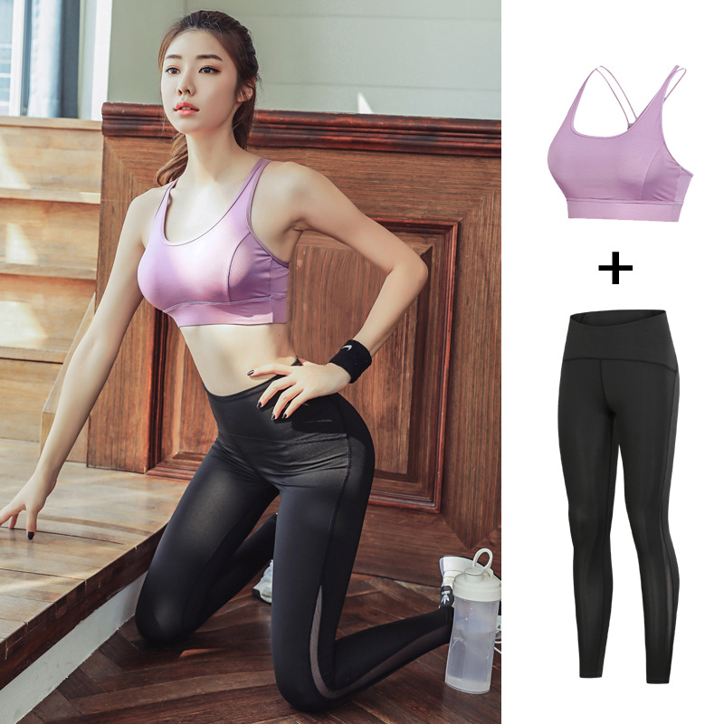 

2 Piece Set Workout Clothes for Women Sports Bra and Leggings Set Sports Wear for Women Gym Athletic Yoga Fitness Clothing, Color b