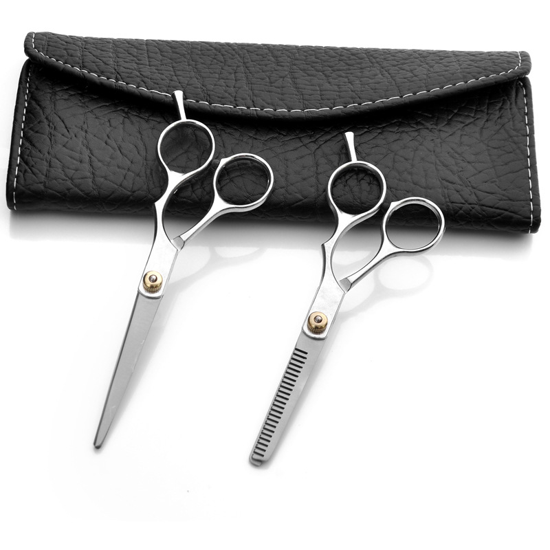 

1Set 2Pcs Add Bag Hairdressing Scissors 6'' 15cm Stainless Steel Barber Cutting Scissors Thinning Shears Hair