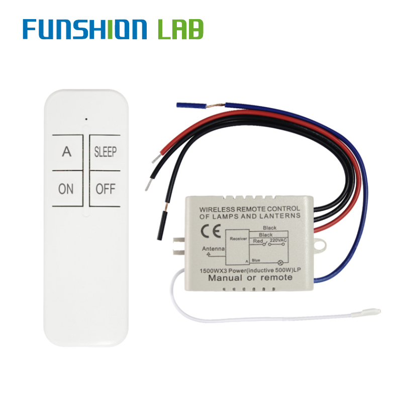 

FUNSHION 1 Way AC 220 V RF Remote Digital Wireless Remote Control Switch ON/OFF Ceiling Fan Panel Control Switch For Light Bulb
