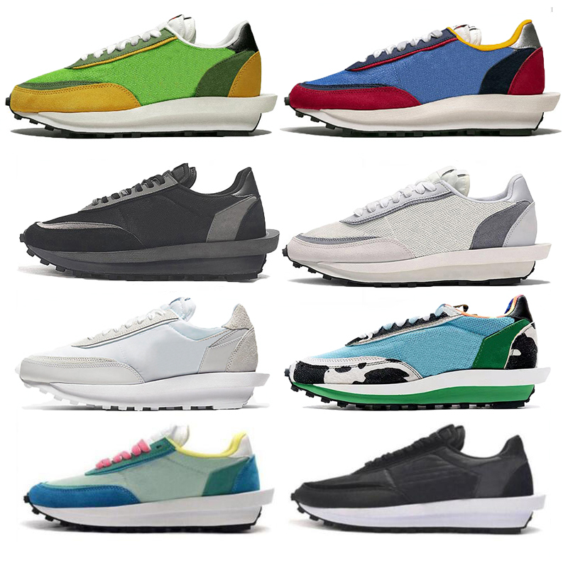 

Mens Sneakers White Nylon running shoes LD Waffle xSacai Chunky Dunky green gusto pine green varsity bule summit women sports trainers, 23 shoe box