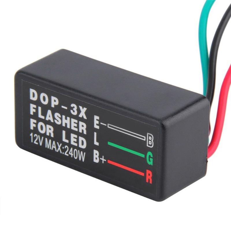 

Motorcycle Replacement Universal Durable 3 Pin 12V Car Accessories Portable Turn Signal Electronic LED Flasher Relay, As pic