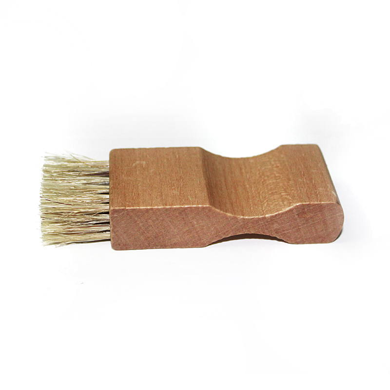 

Dropshipping 1pcs Beech Handle Shoes Shine Brush Polish Pig Bristle Hair Buffing Brush Mini Shoes Oil