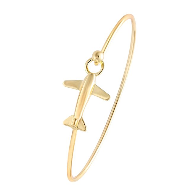 

Senfai 3 Colors Easy Open Bracelet Airplane Hook Bangle Cuff For Women Design New Year Gift