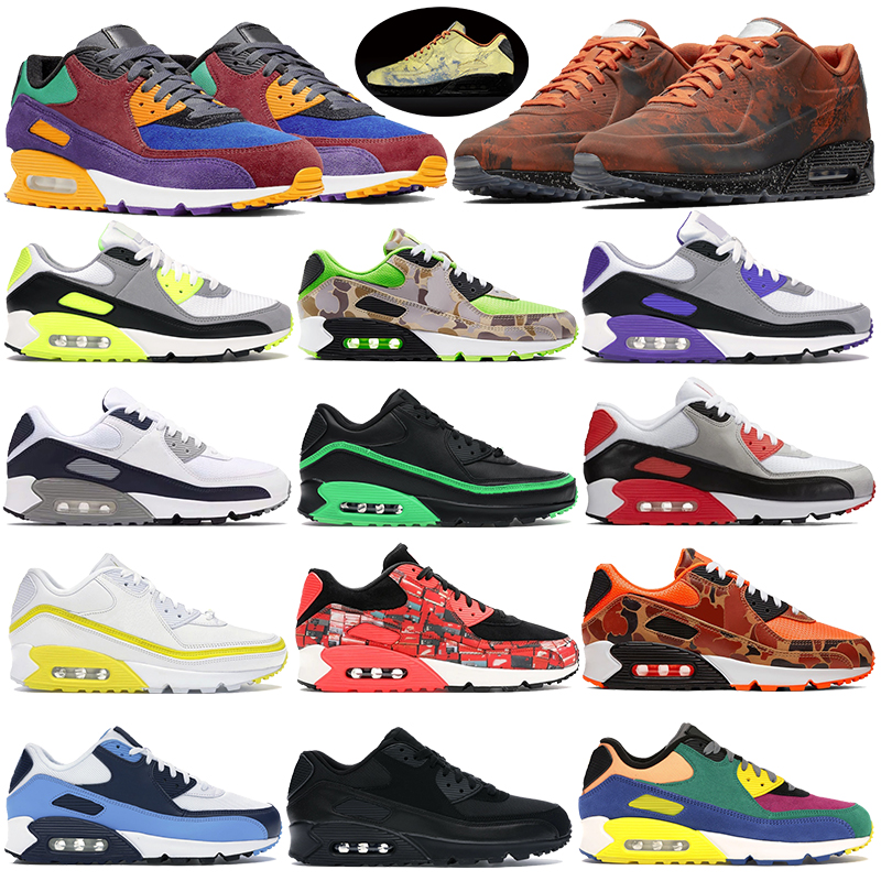 

90OG running shoes Mens Sneakers 90s Reverse Duck Camo Hyper Grape Infrared Undefeated White Optic Womens cushion outdoor Trainers Sports, 1 reverse duck camo