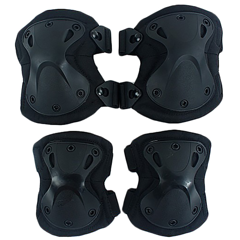 

4Pcs Knee And Elbow Protector Knee Pads & Elbow Pads Set Protective Pad, Black