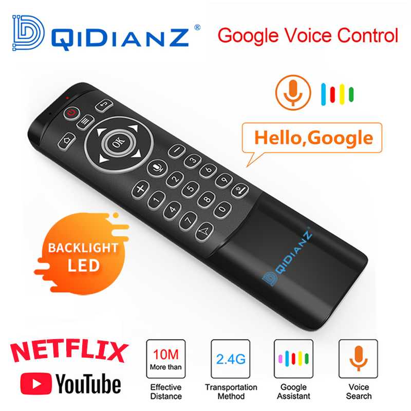 

MT1 Google Voice Assistant Air Mouse Gyro Sensing 2.4G Voice Remote Control For Android TV Box H96 X96 MAX HK1 TX6 PK G10 Q5