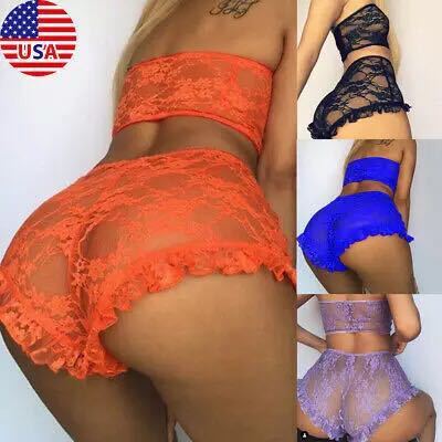 

Sexy Lace Bra Suit 2020 New Off The Shoulder Short Sleeves Whoesale Two Pieces Women Wear Lingeries, Purple