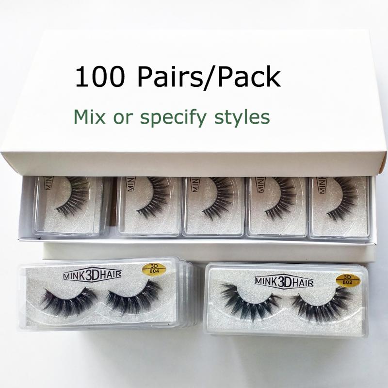 

Wholesale Eyelashes 20/30/40/50/100 Pairs 3D Mink Lashes Natural False Eyelashes Hand Made Makeup Long Eye Lashes Mink