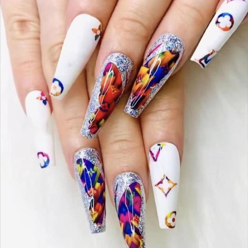 

2020 New 3D Nail Art Stickers Bohemia Coroful Butterfly Style Nails Stickers for Nails Sticker Decorations Manicure Z0346, 14