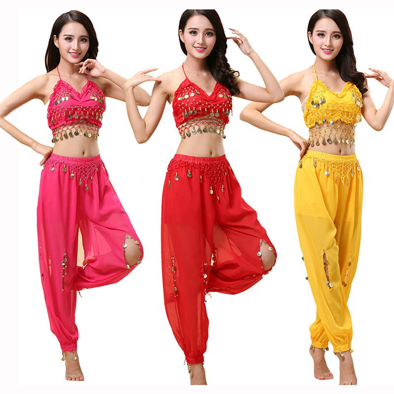 

2 Piece Set Professional Oriental Dance Costumes Women Belly Dance for Woman Costume Bollywood Dress for Adults, 2 piece lake blue
