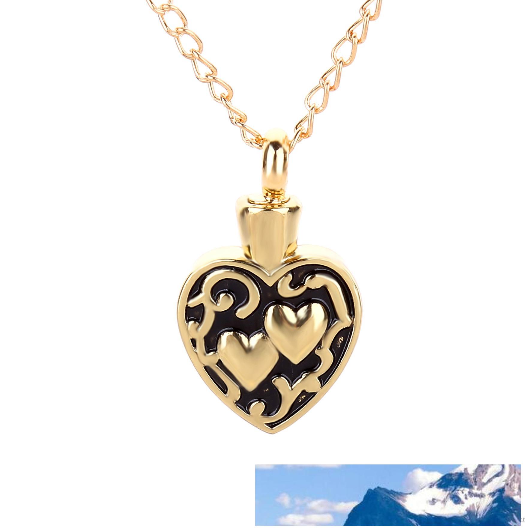 

Stainless Steel Love Heart Necklace Memorial Cremation Ashes Urn Necklace Locket Pendant Bone Ash Fashion Jewelry, Silver