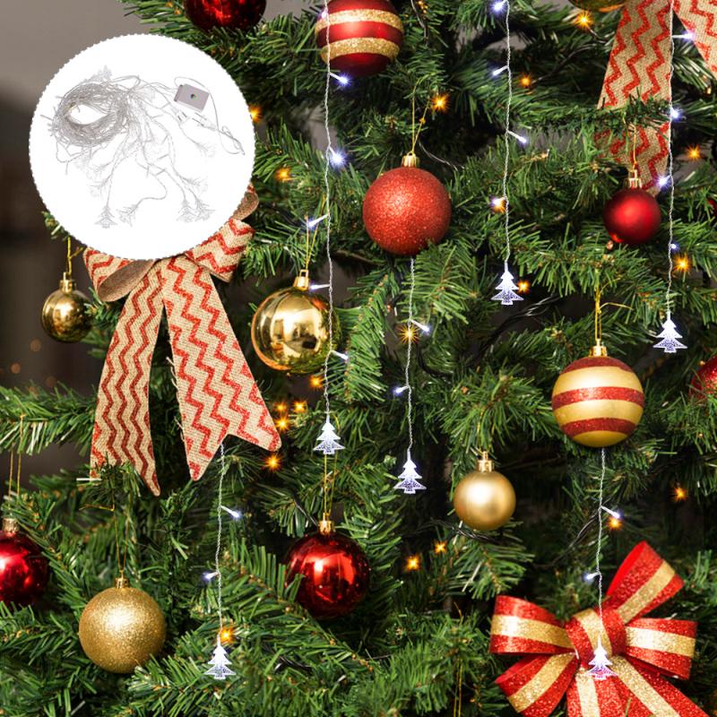 

1 Set LED Icicle String Lights Christmas Themed String Lights Xmas Decor US Plug