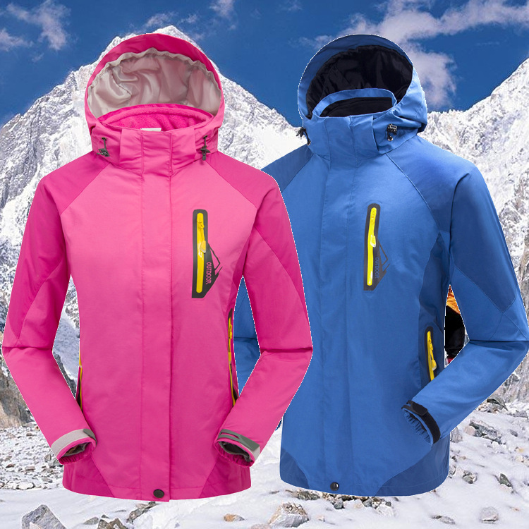 

Outdoor Couples Men And Women-Raincoat Jacket Three-in-One Thick Fleece Two-Piece Autumn & Winter Mountain Climbing Ski Suit Coa, Men s royal blue