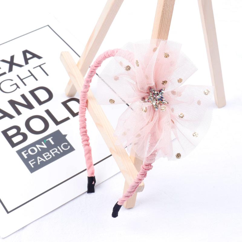 

ncmama Hair Accessories Korean Hairband for Girls Sequin Star Organza Lace Hair Hoop Headband Fashion Boutique Kids Headwear